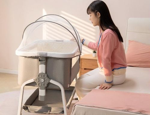 Baby bed splicing bed multifunctional baby bed foldable movable height adjustable cradle bed newborn portable