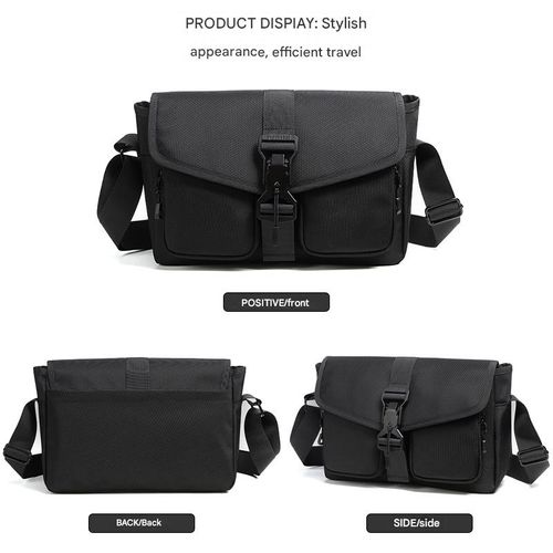 Men's Nylon Crossbody Bag — Techwear Style, Magnetic Closure Shoulder Bag — Premium Look, Large Capacity