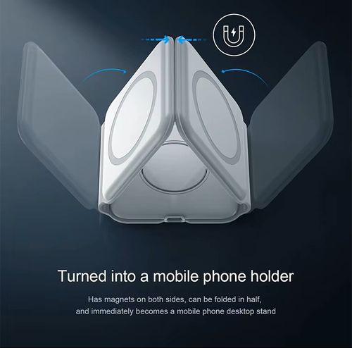 15W Fast Charging 3-in-1 Magnetic Foldable Wireless Charger｜Charge iPhone Android Earbuds Simultaneously