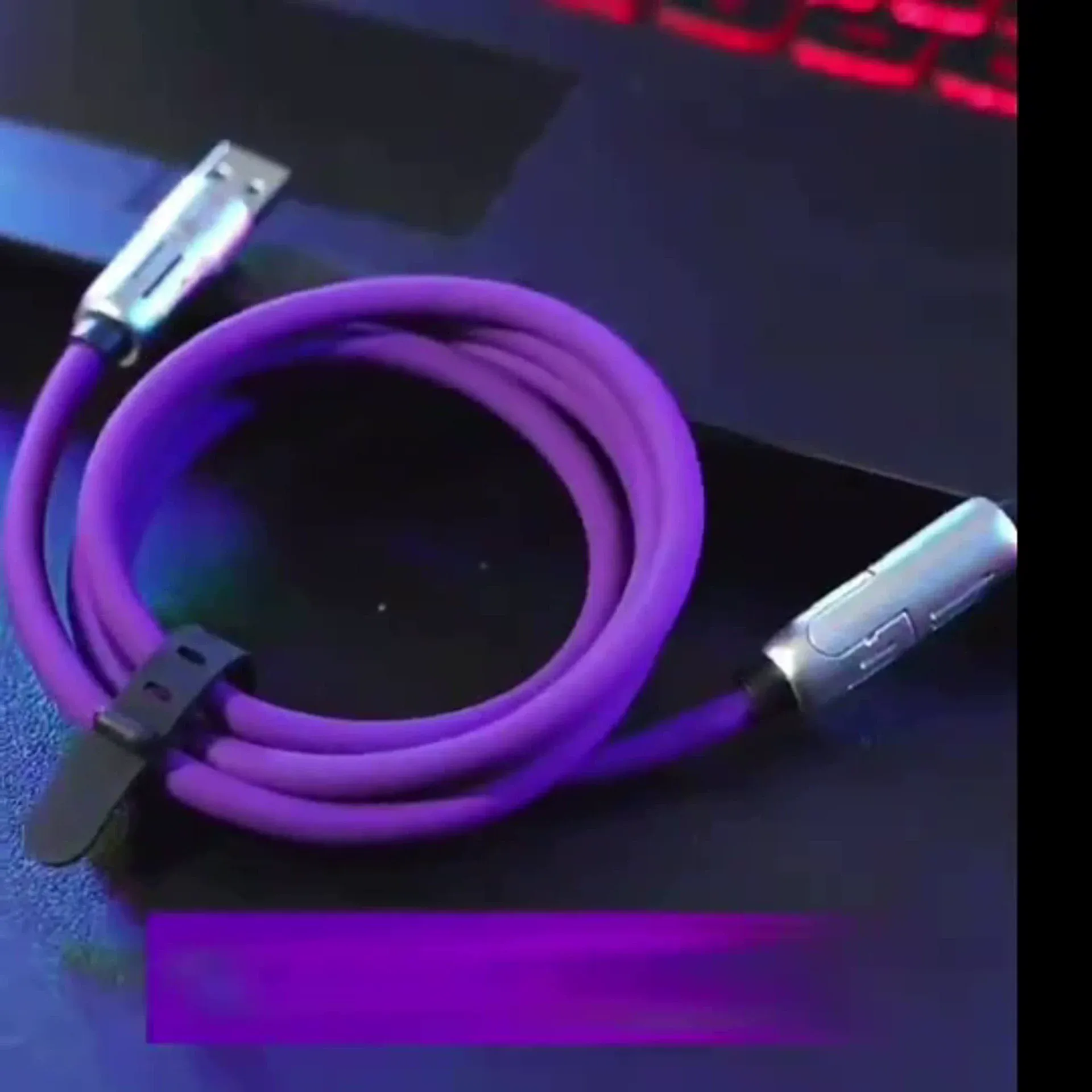 Multifunctional 4-in-1 fast charging PD cable USB mobile phone data cable Type-C charging cable liquid silicone super fast charging