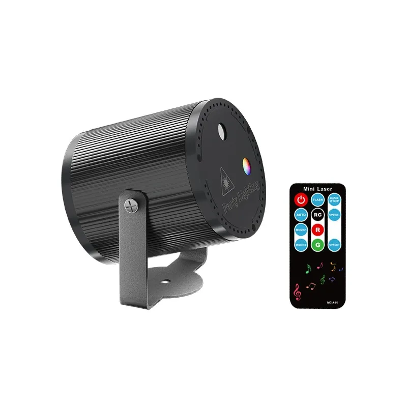 New LED cylindrical laser light for parties, stages, and atmosphere remote control, car charger, flashlight, voice-activated mini laser light.