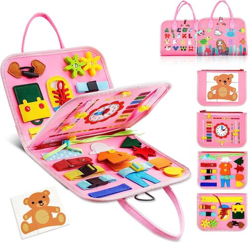 Early childhood learning board educational puzzle toy felt learning board children's activity board felt busy board