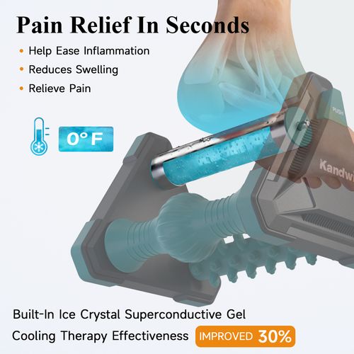 3-in-1 Foot Massager – Ice Therapy & Vibration for Plantar Fasciitis Relief, Heel Pain & Sore Feet, Electric Foot Massager for Home Use, Recovery After Workout