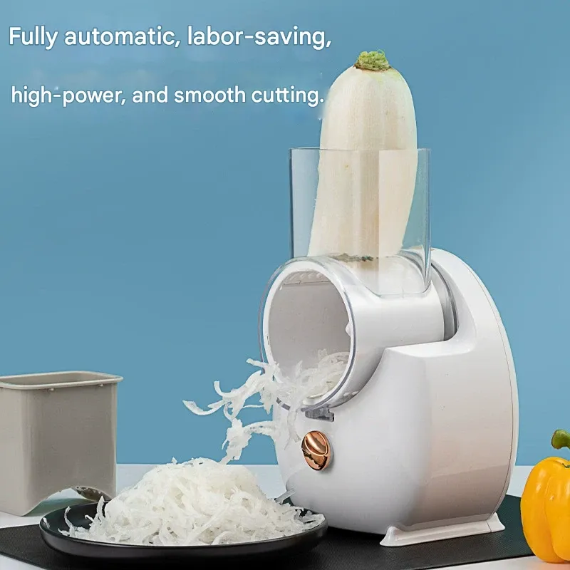 Effortless slicing at your fingertips! Fully automatic, cordless, and powerful — ideal for prepping veggies, fruits, or cheese. Fast, safe, and fun to use!