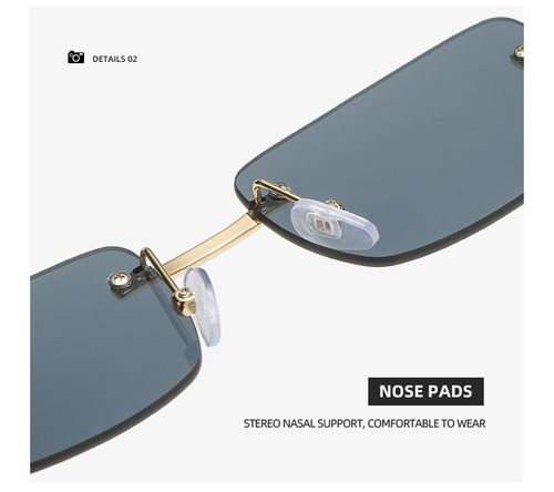 Cheetah-Embellished Rimless Square Sunglasses — Colorful, Retro-Style Metal Shades for Men and Women, Featuring Leopard Head Accents