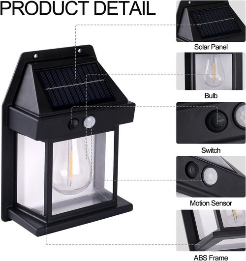 Hot Sell Solar Wall Lamp Outdoor Garden Lights Human Body Sensing Wall Lamp Road Lights Waterproof Solar Garden Lamp Night Light