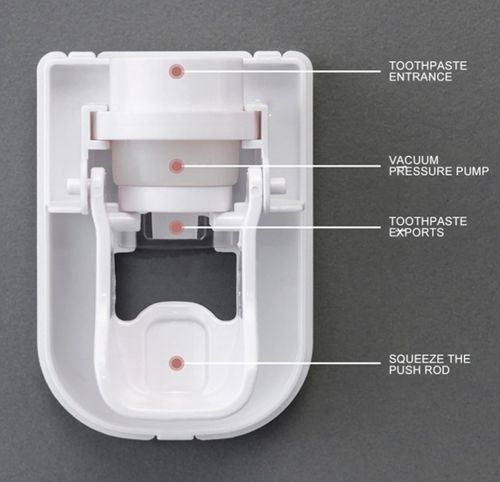 Bathroom Accessories Wall Mount Brush Holder Dental Automatic Electric Toothpaste Dispenser Toothbrush Holder