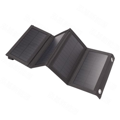 20W Solar Charger Foldable Portable Solar Panel - Waterproof Solar Power Bank for Camping, Hiking, USB Charging Compatible with Cell Phones, Drones, GPS