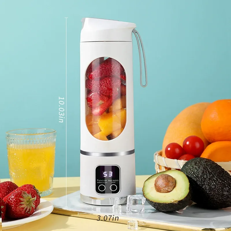 Mini portable rechargeable juicer, small fruit juice cup, multi-functional juicer for students and home use.