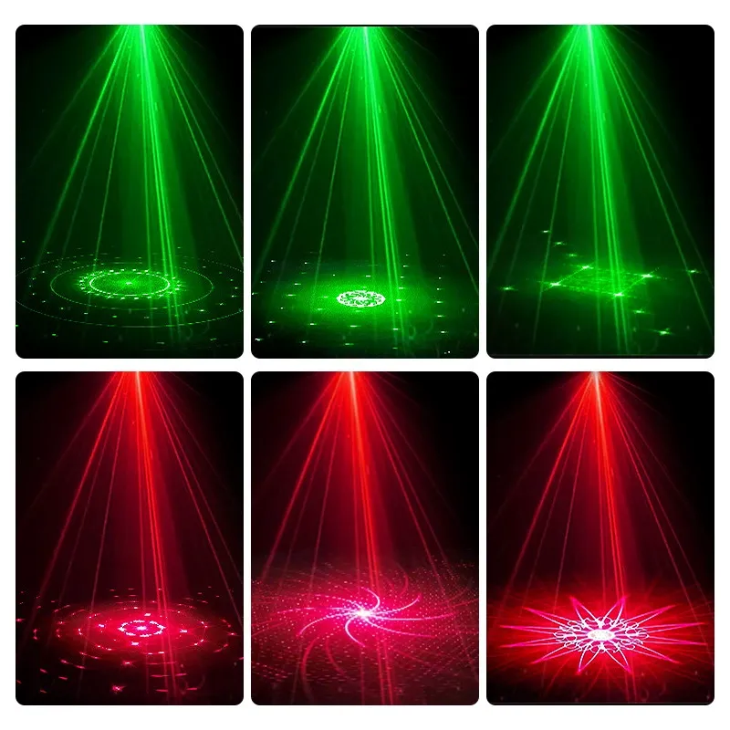 New LED cylindrical laser light for parties, stages, and atmosphere remote control, car charger, flashlight, voice-activated mini laser light.