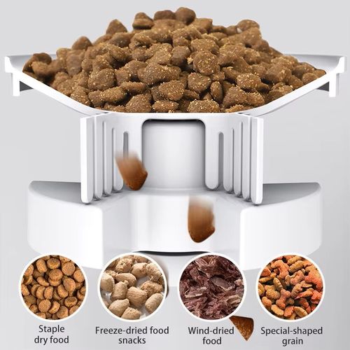 Pet Auto Feeder with WiFi - Smart Dog, Cat Food Dispenser, 6L Large Capacity, Anti-Clog Design, APP Control & Voice Recorder for Hassle-Free Feeding While Traveling