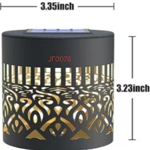 Solar-powered outdoor wall lamp, projector lamp, cylindrical mandala warm light exterior wall lamp