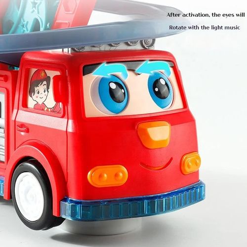 Hot Sale Rubber Duck Ferris Wheel Track Toy｜360° Electric Rotating & Gliding with LED Lights & Music｜Fire Truck Theme Kids Toys｜Best Gift for Boys & Girls Birthday