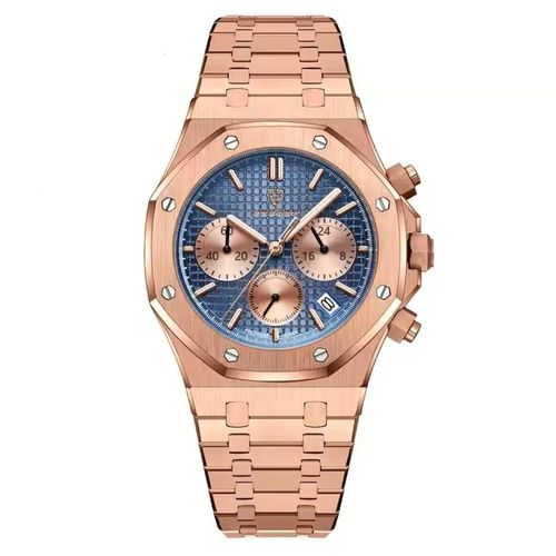 Fashion Men's Waterproof Luminous Quartz Watch Men's Rose Gold Waterproof Stainless Steel Business Sports Durable and Cheap