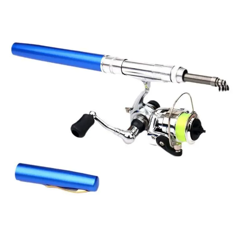 An ultra-short, thin, pen-style 1.4-meter fishing rod suitable for carrying out. Spinning reel children's rod