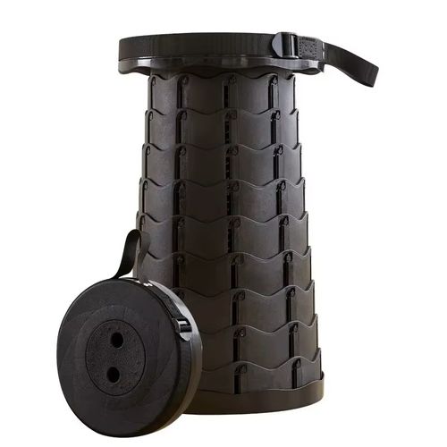 Portable Outdoor Adjustable Telescopic Stool Trendy Collapsible Fishing & Camping Stool Lightweight Travel-Ready Design with Height-Adjustable Function