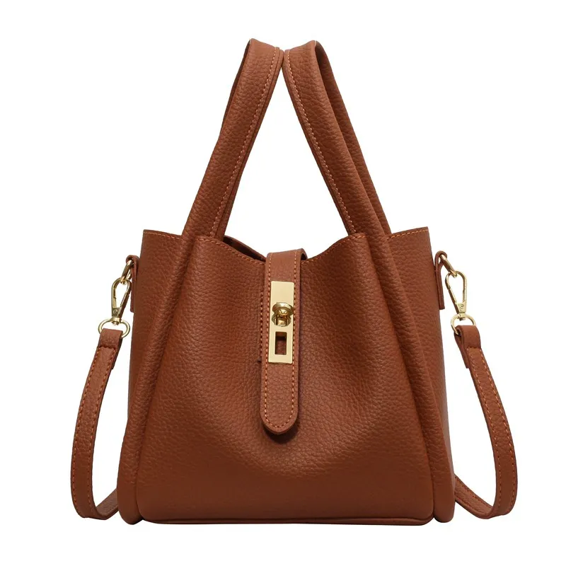 A must-have for girls, Cute basket handbag for women 2025 new retro fashion bucket bag high-end niche crossbody bagag