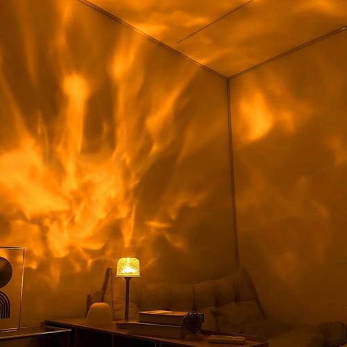 The best gift you will ever get. High-foot water ripple atmosphere table lamp romantic interest gift projection remote control night light couple gift sixteen colors plus remote control