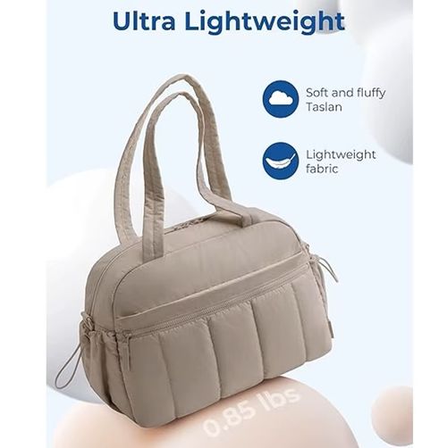 Quilted Tote Bag Gym Bag for Women Duffle Bag for Travel with Wet Pocket Lightweight Carry on Weekender Duffel Water Resistant