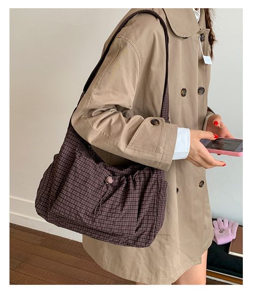 Hot-selling trendy retro large-capacity women's casual tote bag, 2025 new style, shoulder bag crossbody bag