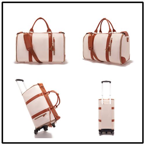Brand new casual western imitation leather bag large capacity portable clothing bag large PU leather luggage bag outdoor fitness bag