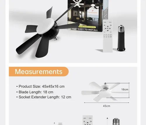 Screw-type lamp holder fan household silent fan chandelier easy to install remote control ceiling fan light electric fan light fan light