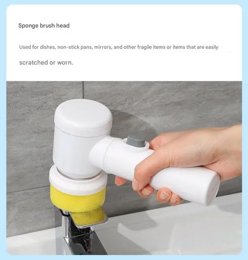 Use kitchen brush to wash pots and dishes, non-stick brush for washing pots, dishwashing brush, descaling oil cleaning brush, electric pot brush