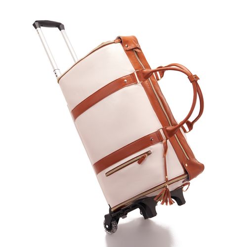Brand new casual western imitation leather bag large capacity portable clothing bag large PU leather luggage bag outdoor fitness bag