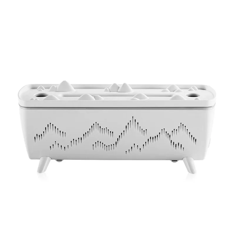 New simulated flame aromatherapy machine desktop ultrasonic double spray humidifier home fragrance sprayer