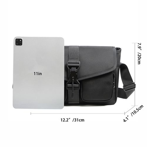 Men's Nylon Crossbody Bag — Techwear Style, Magnetic Closure Shoulder Bag — Premium Look, Large Capacity