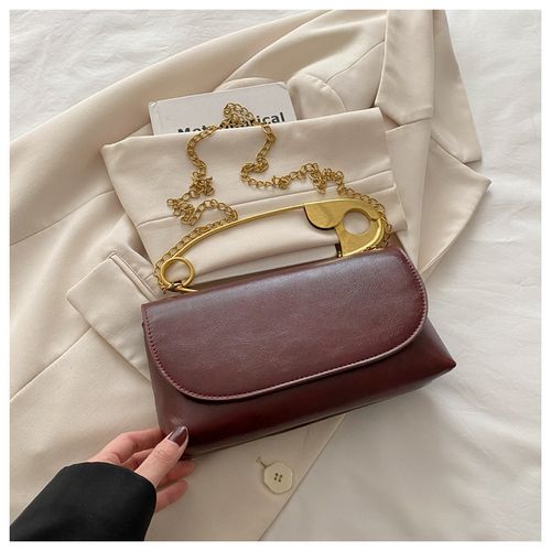 Personalized pin bag women's handbag 2025 new large capacity stylish shoulder bag trendy chain messenger bag