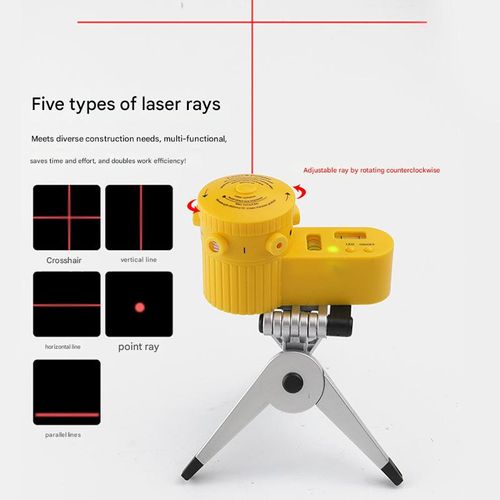 LV06 Laser Level, 4-in-1 Home Level, Laser Ruler, Rotating with Tripod and Line-Piercing Tool