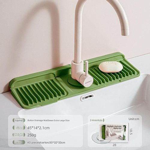 Upgraded button silicone faucet drain pad custom kitchen sink storage pad wash basin leak-proof non-slip pad