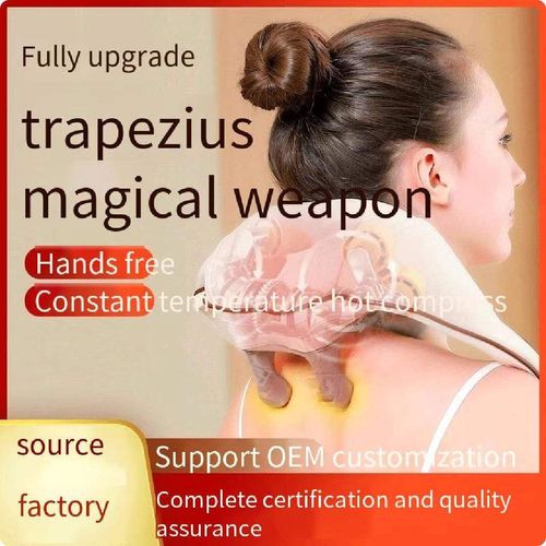 Low Stock Neck massager, shoulder and neck protector, dual-purpose for waist and neck, trapezius muscle electric heating, simulates human hand kneading shawl
