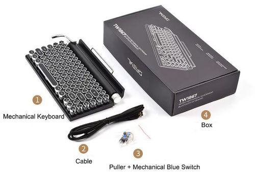 Big price cuts! 7Keys TW1867 typewriter keyboard, supports connection to iPad and Apple devices. A very interesting typewriter-style keyboard with a retro vibe.