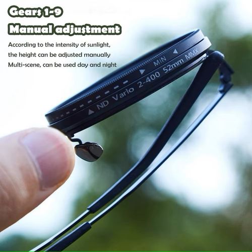 High quality circular polarized brightness adjustable sunglasses aperture ND filter tone adjustment sunglasses with camera lens UV anti-ultraviolet personality nd sunglasses