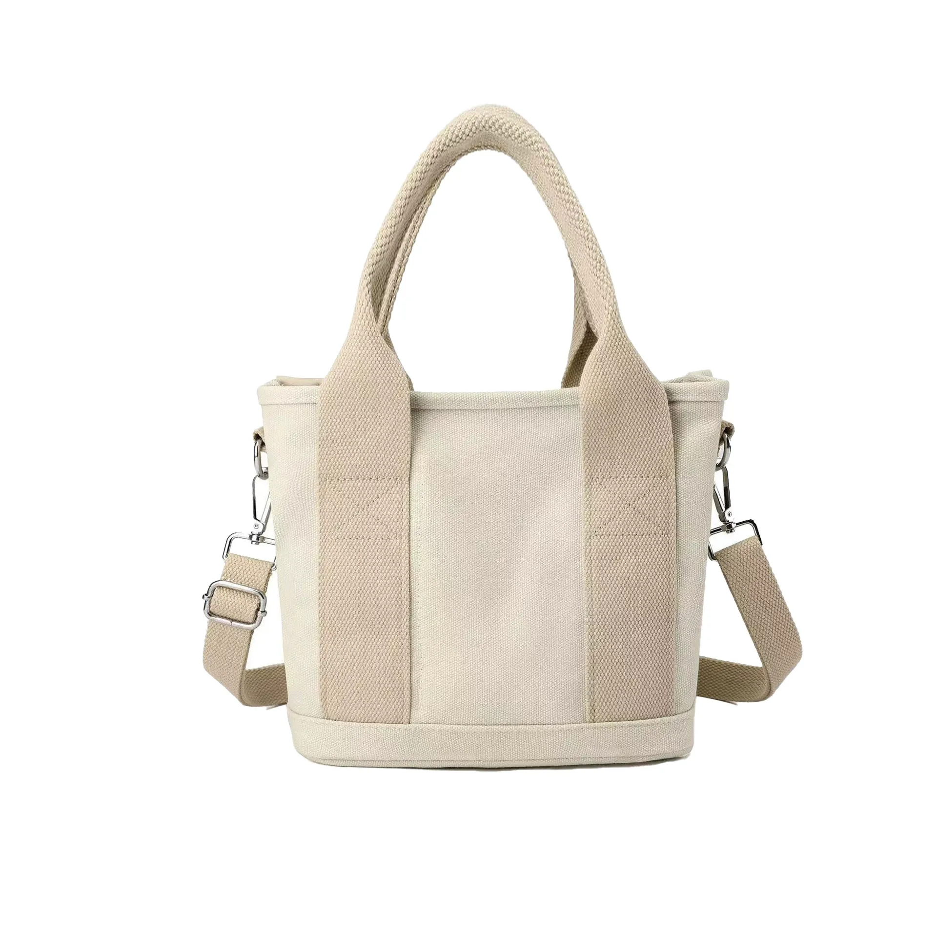 High-value new Japanese-style canvas bag, fashionable, simple, large-capacity tote bag, suitable for daily commuting and multi-purpose lunch bag for women.
