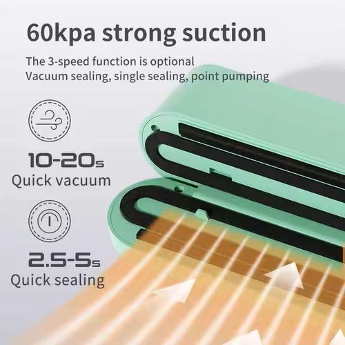 Cordless Multi-Functional Fast-Compact Food Mini Bag Sealer 3-IN-1 Portable Vacuum Sealer Machine Mini Vacuum Sealing Machine