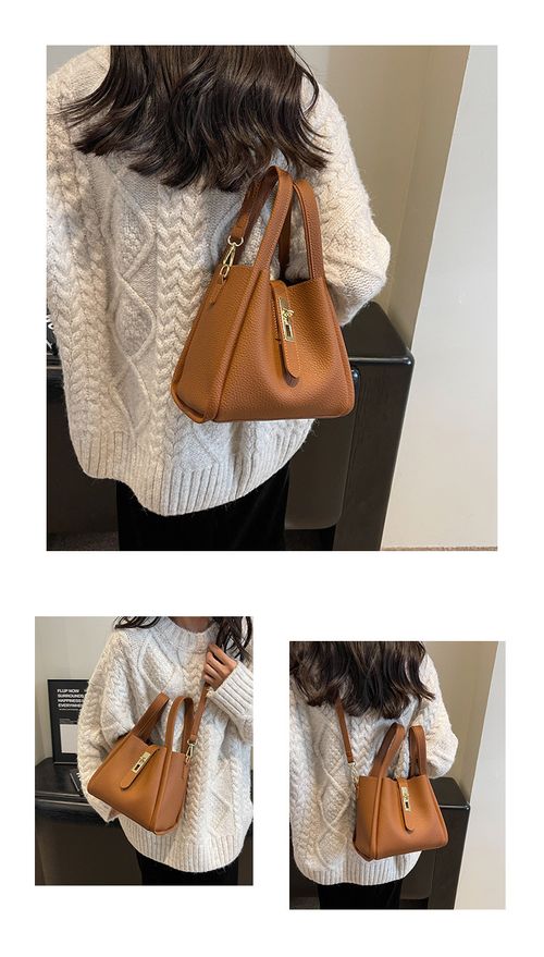 A must-have for girls, Cute basket handbag for women 2025 new retro fashion bucket bag high-end niche crossbody bagag