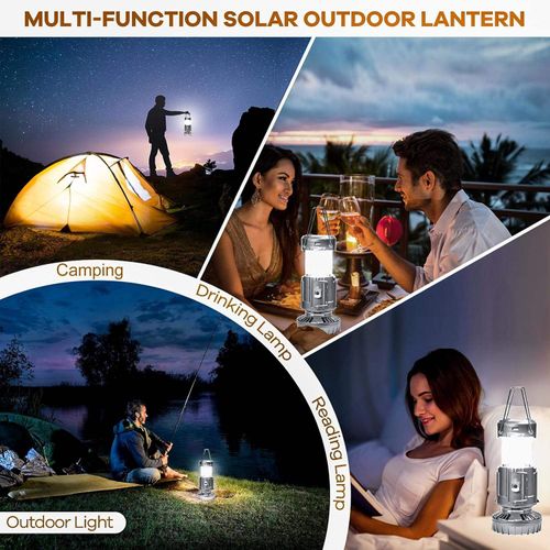 Portable USB Rechargeable LED Lantern Fan — IP44 Water-Resistant Hanging High-Brightness Light, Ideal for Outdoor Camping, Fishing, and Garden Use