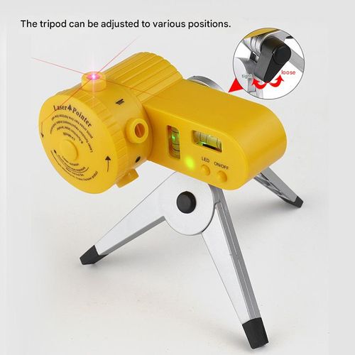 LV06 Laser Level, 4-in-1 Home Level, Laser Ruler, Rotating with Tripod and Line-Piercing Tool