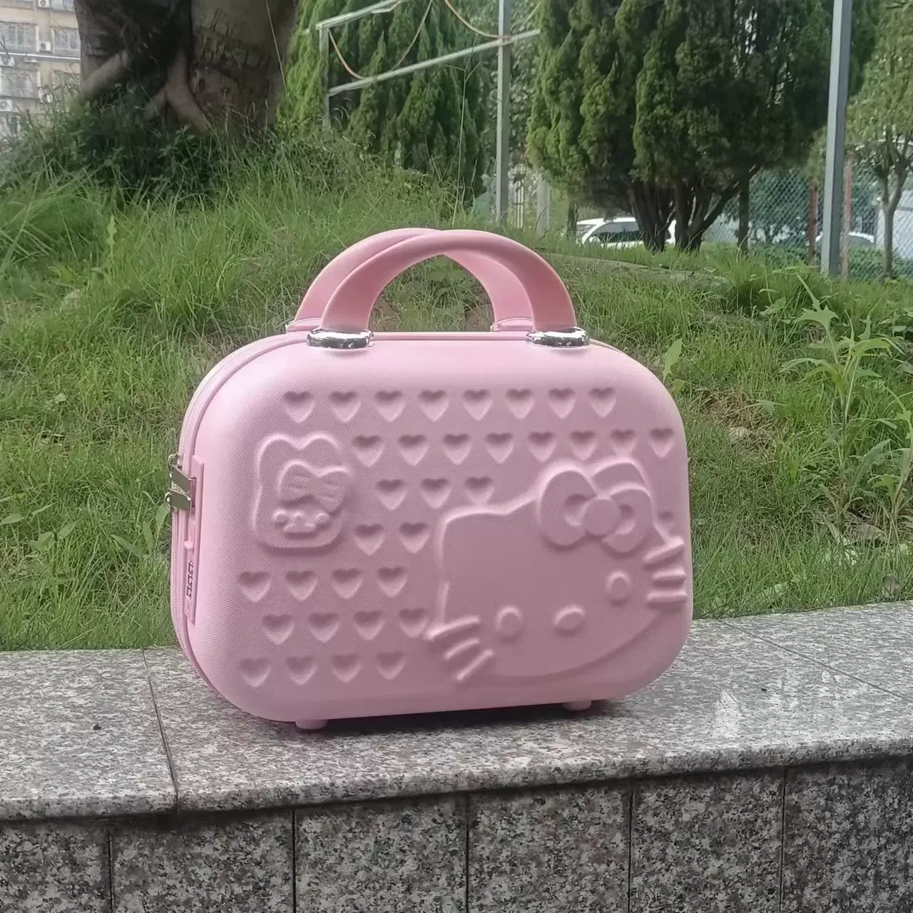 Cute cartoon cat cosmetic box 14 inch cartoon suitcase small suitcase travel hand luggage