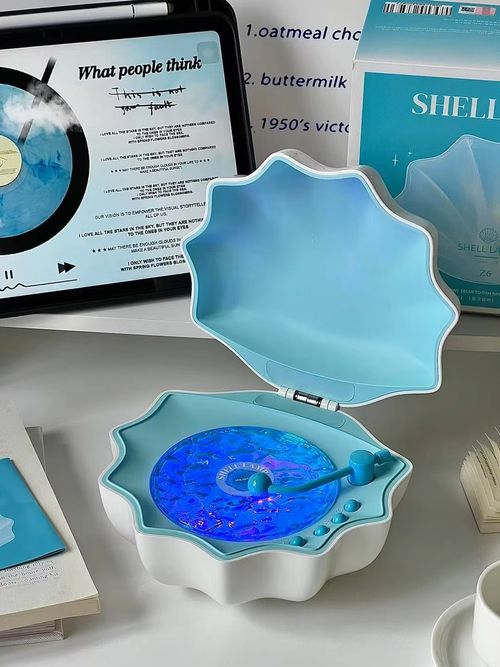 Adjustable LED Light Shower Speaker with Modern Design Ambient Wave Music Player Shell Mood Lamp Bedroom Living Room Outdoor Use