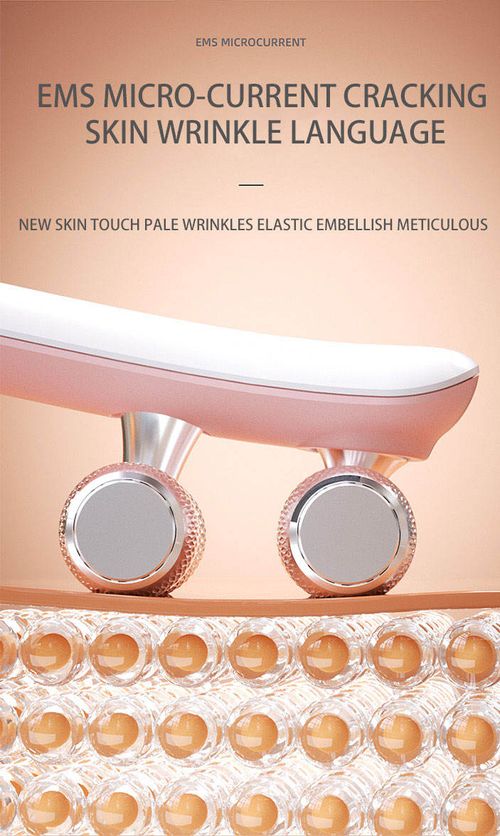 Handheld V-shaped double chin remover, skin tightening and lifting treatment device, 3D roller massage beauty device with USB cable.