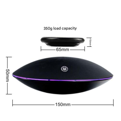 Magnetic levitation display stand, 300G load-bearing capacity, black flying saucer display stand, figurine ornament.