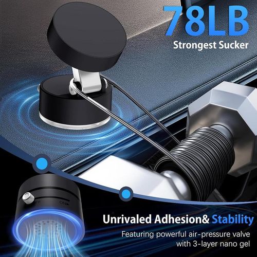 Vacuum Magnetic Suction Phone Holder,  New Magnetic Suction Phone Mount, Foldable Portable Double-Sided Vacuum Magnetic adsorption Adjustable Mobile Phone Holder for All Phones