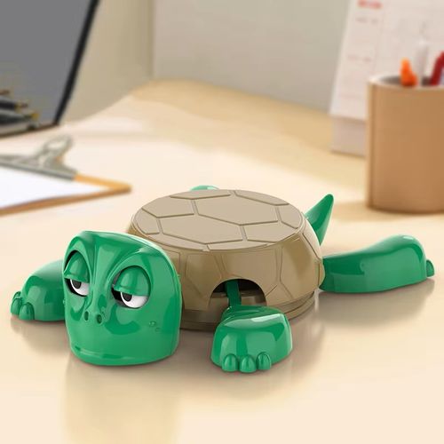 New Green Turtle Cup Holder 3d Funny Animated Turtle Coasters Toy With Funny Expression for Drinks