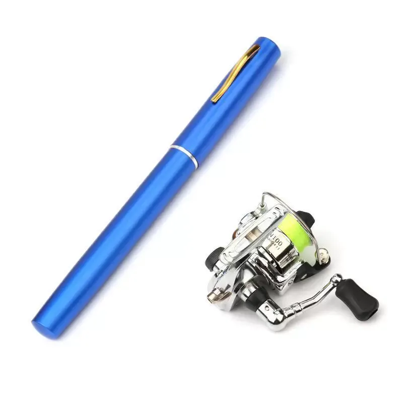 An ultra-short, thin, pen-style 1.4-meter fishing rod suitable for carrying out. Spinning reel children's rod