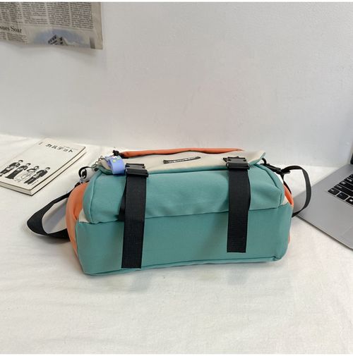 Water-proof messenger bag for going out, junior high school and high school students, one-shoulder schoolbag, large capacity, lightweight and simple bag
