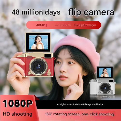 Brand new, hot-selling flip-screen CCD high-resolution retro CCD digital camera, equipped with 8GB of memory.